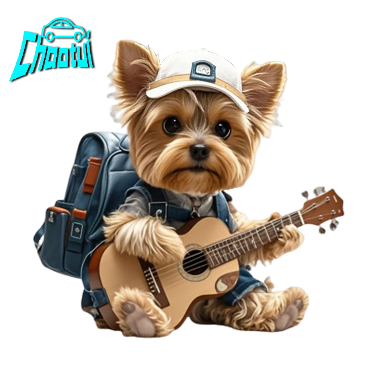Chaotui thông hơi xe ô tô Clip khuếch tán đáng yêu Yorkie thông hơi xe ô tô nước hoa ô tô dạng kẹp món quà hoàn hảo cho những người yêu chó người đam mê Guitar