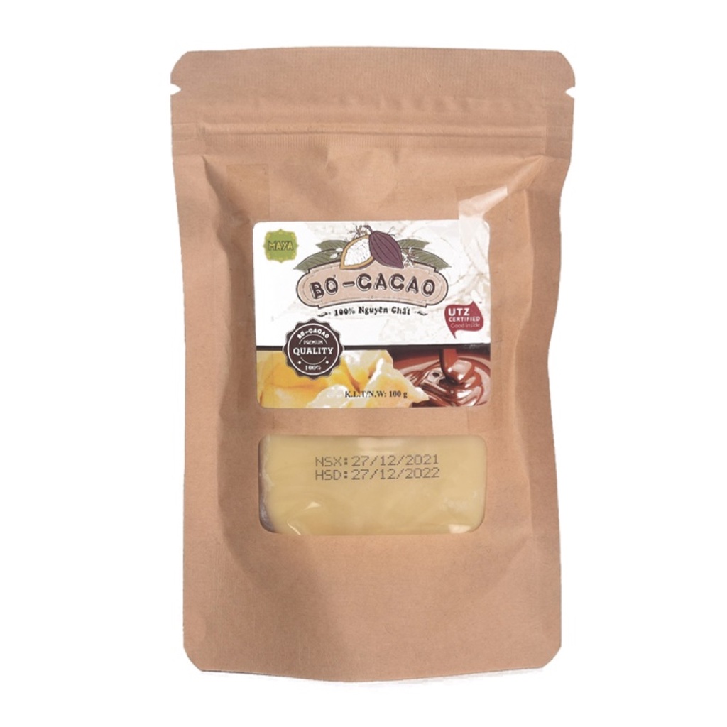 Bơ Cacao Nguyên Chất, Cacao Butter (100g)