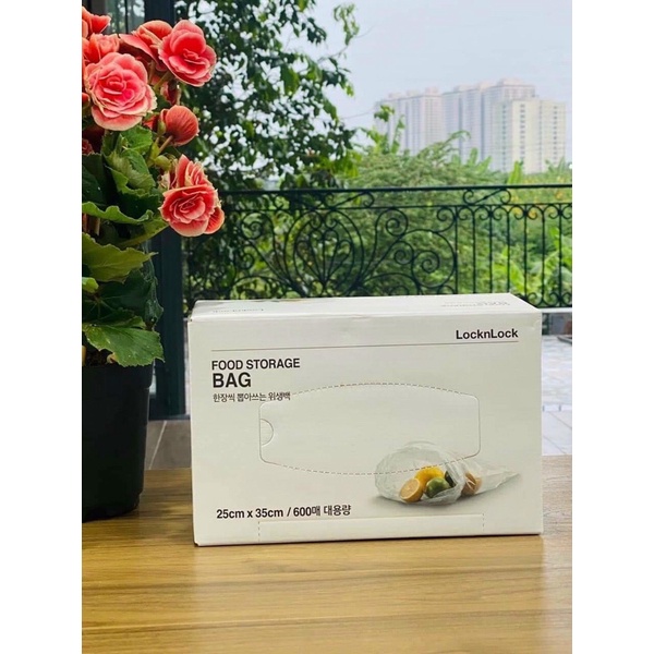 Hộp 600 túi nhựa pe đựng thực phẩm lock&lock 25*35cm - lwp801