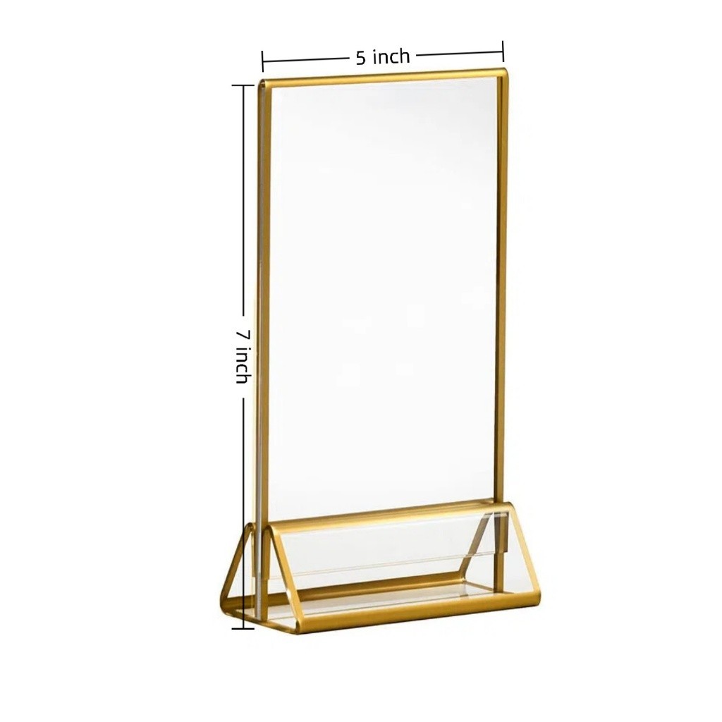 Akrilik Tempat Brosur A4 A5 A6 Menu QRIS Sign Holder Display Bening Tebal