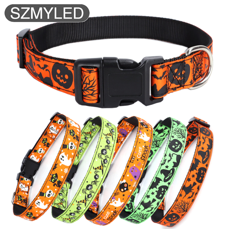 Pet Dog Collar Cute Halloween Puppy Necklace Cotton Dog Collar For Small Medium Large Dog For Small Medium Large Dog