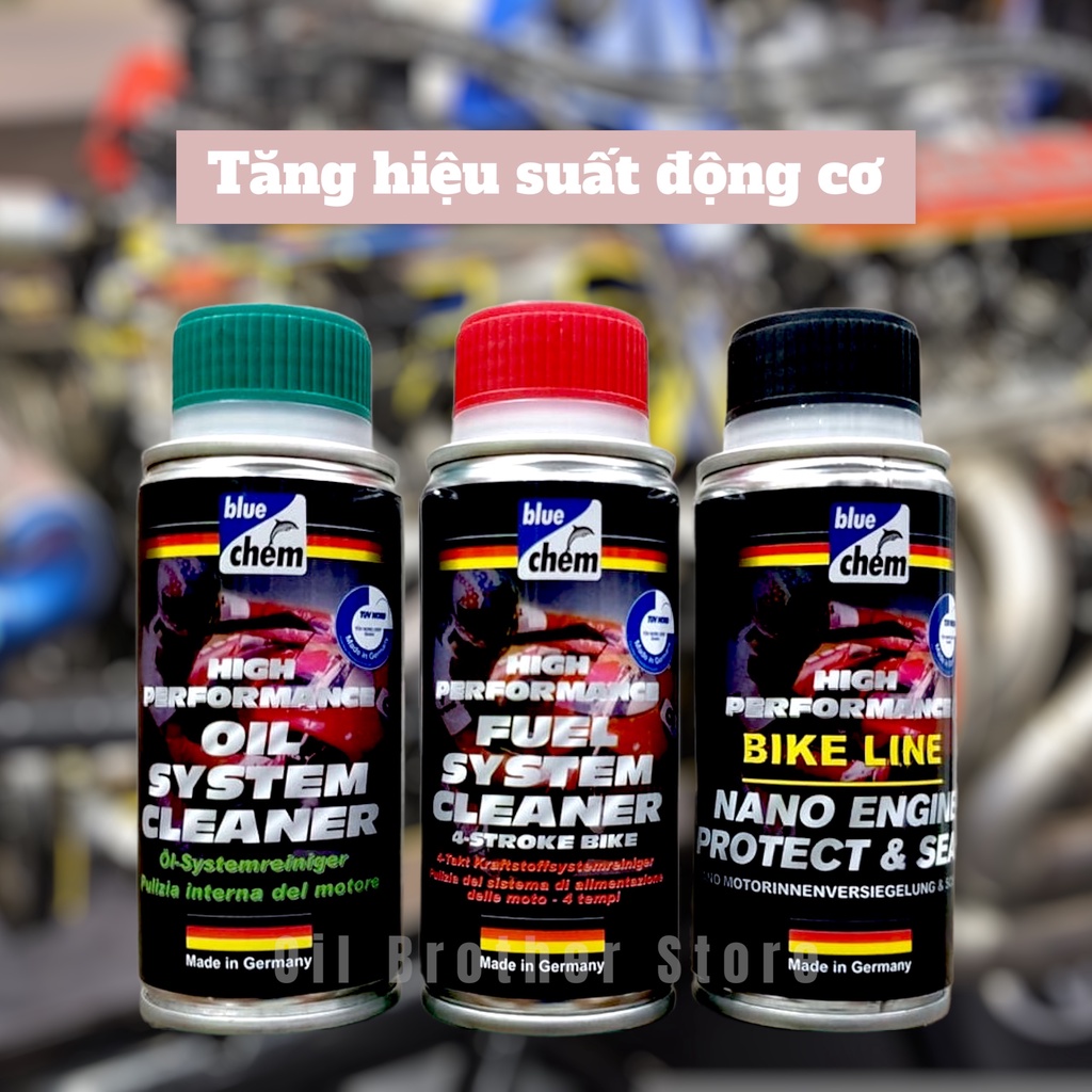 Combo Bluechem Súc động cơ, vệ sinh kim phun, bảo vệ động cơ Bluechem
