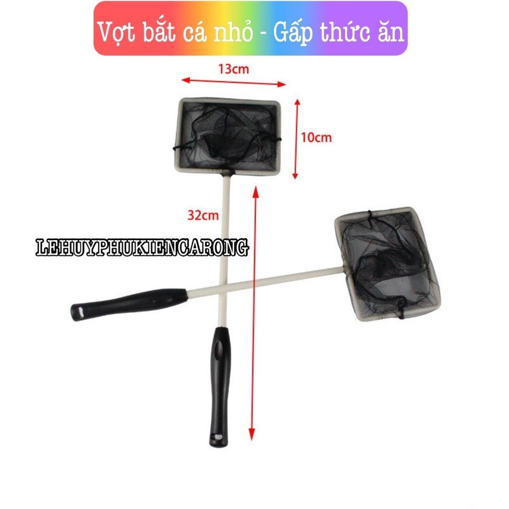 Vợt bắt cá - vợt gắp thức ăn nhỏ lưới mịn kích thước 14cm