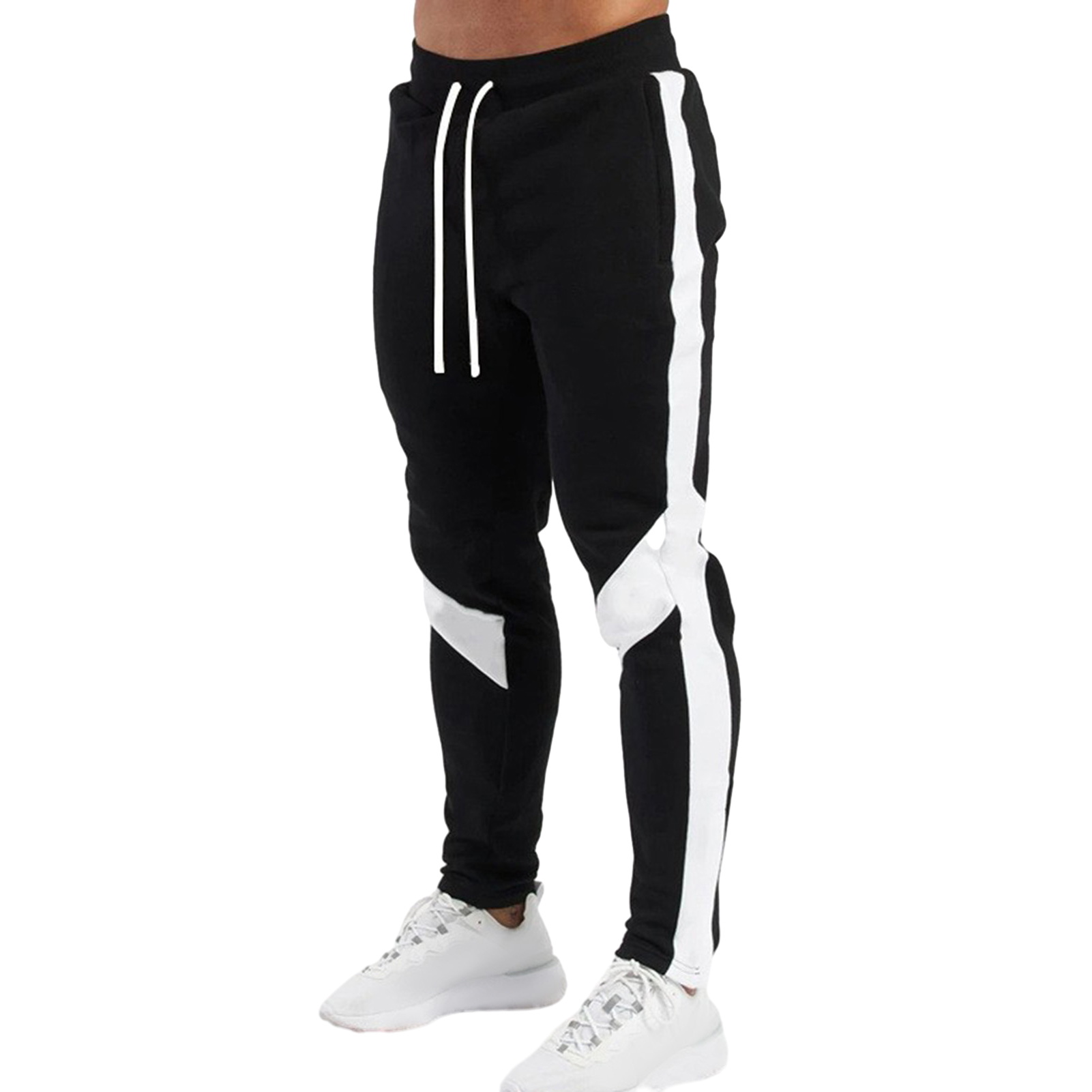 UHH Men Trouser Men's Quick-dry Sports Pants with Pockets Elastic Waist Drawstring Full-length Casual Trousers for Spring and Autumn – Comfortable Lightweight Fashionable Activewear