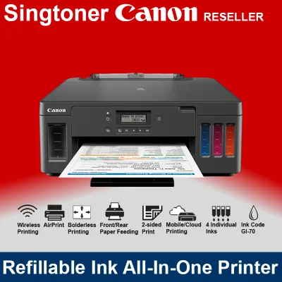 [Local Warranty] Canon PIXMA G5070 Refillable Ink Tank Wireless Colour Inkjet Printer G-5070 G5070 colour printer color inkjet printer color printer ink tank printer inktank printer