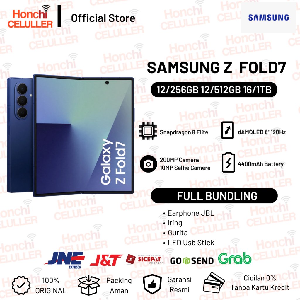 Samsung Galaxy Z Fold7 Fold 7 12/256GB 12/512GB 16/1TB | Smartphone AI | Hp Lipat Tipis | Kamera 200MP Garansi Resmi SEIN Harga  31,349,000 Ringgit*Penghantaran Percuma