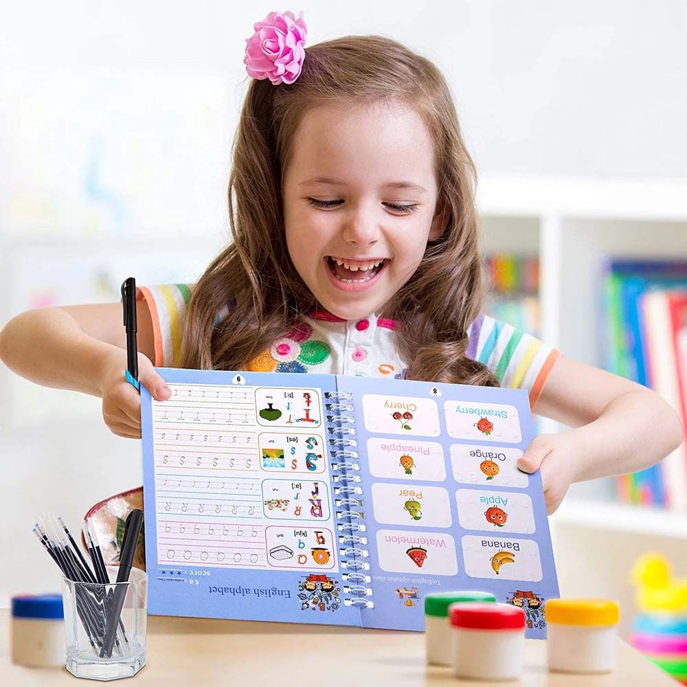 ULATIO Giữ Bút Với Bút Nạp Chữ Cái tiếng Anh Số Miễn phí Lau Trẻ em Tiếng Anh Trích Từ Sách Tiếng Anh Thư Pháp Tiếng Anh Viết Sticker Ma Thuật Cuốn Sách Bản
