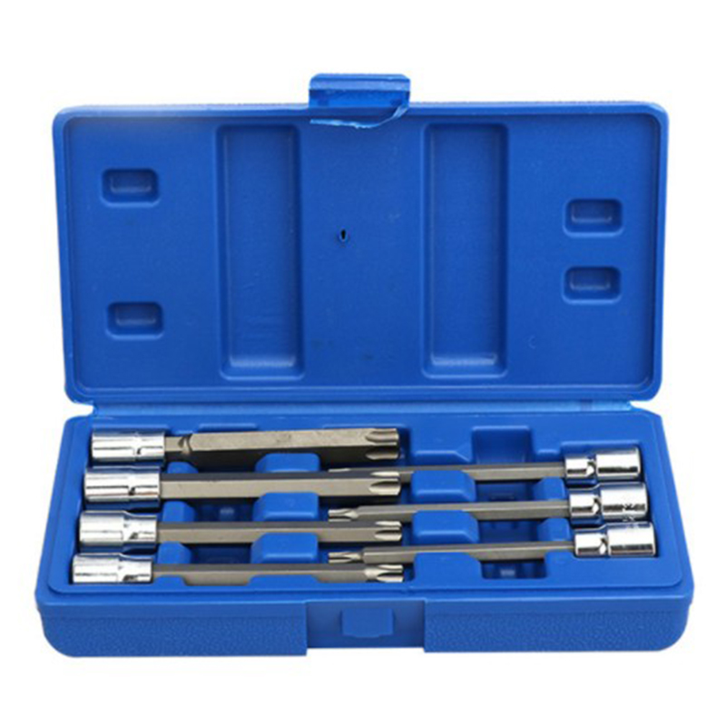 (QHXS) 7Pcs/Set 3/8 Inch Socket Tool Set Drive Extra Long Torx Star Bit Sockets Set T25 T30 T40 T45 T50 T55 T60 Hand Tools