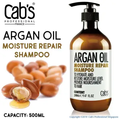 Cab's Professional Morocco Moroccan Argan Oil Moisture Repair Hair Shampoo (500ml)