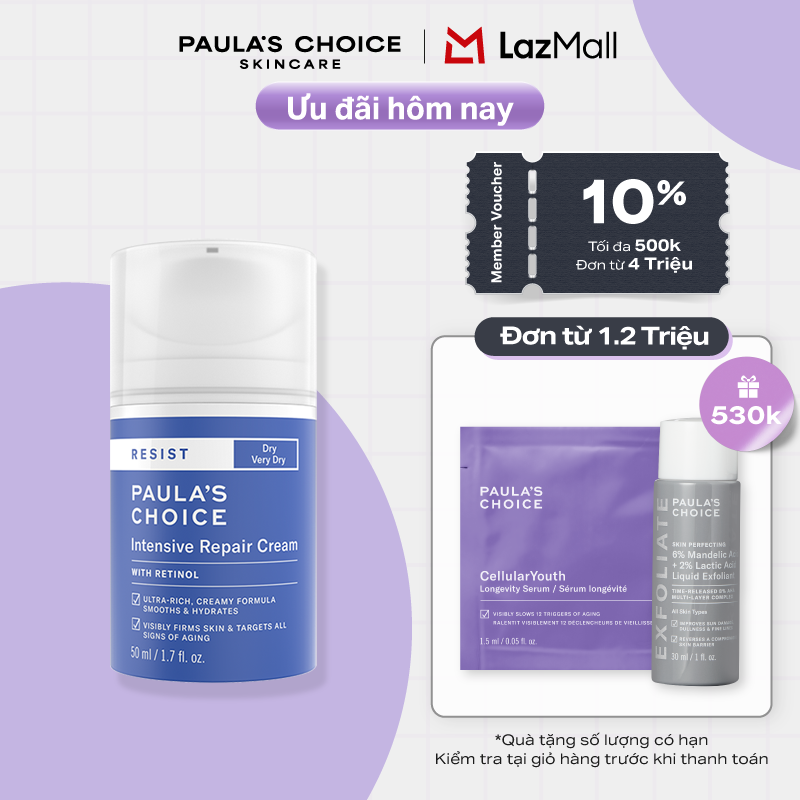 Kem dưỡng ẩm siêu cao cấp ngừa thâm nám và nếp nhăn Paula’s Choice RESIST Intensive Repair Cream 50 ml 7810