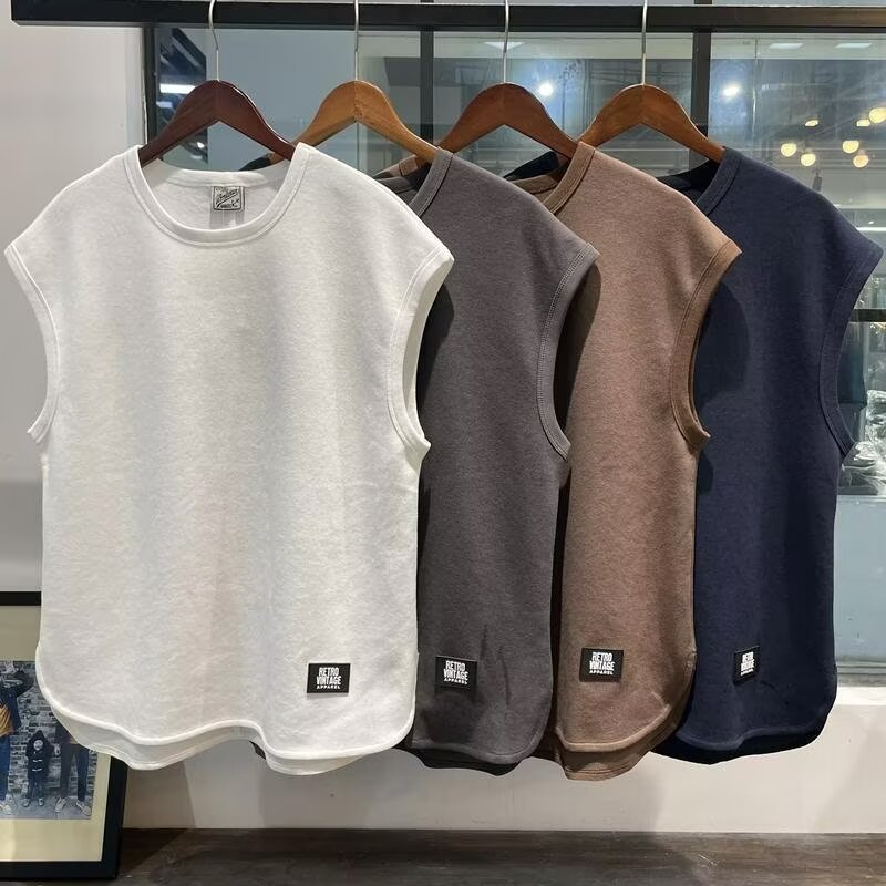 Áo ba lỗ không tay mùa hè HOT Áo ba lỗ nam Áo vest không tay rộng cho người đàn ông