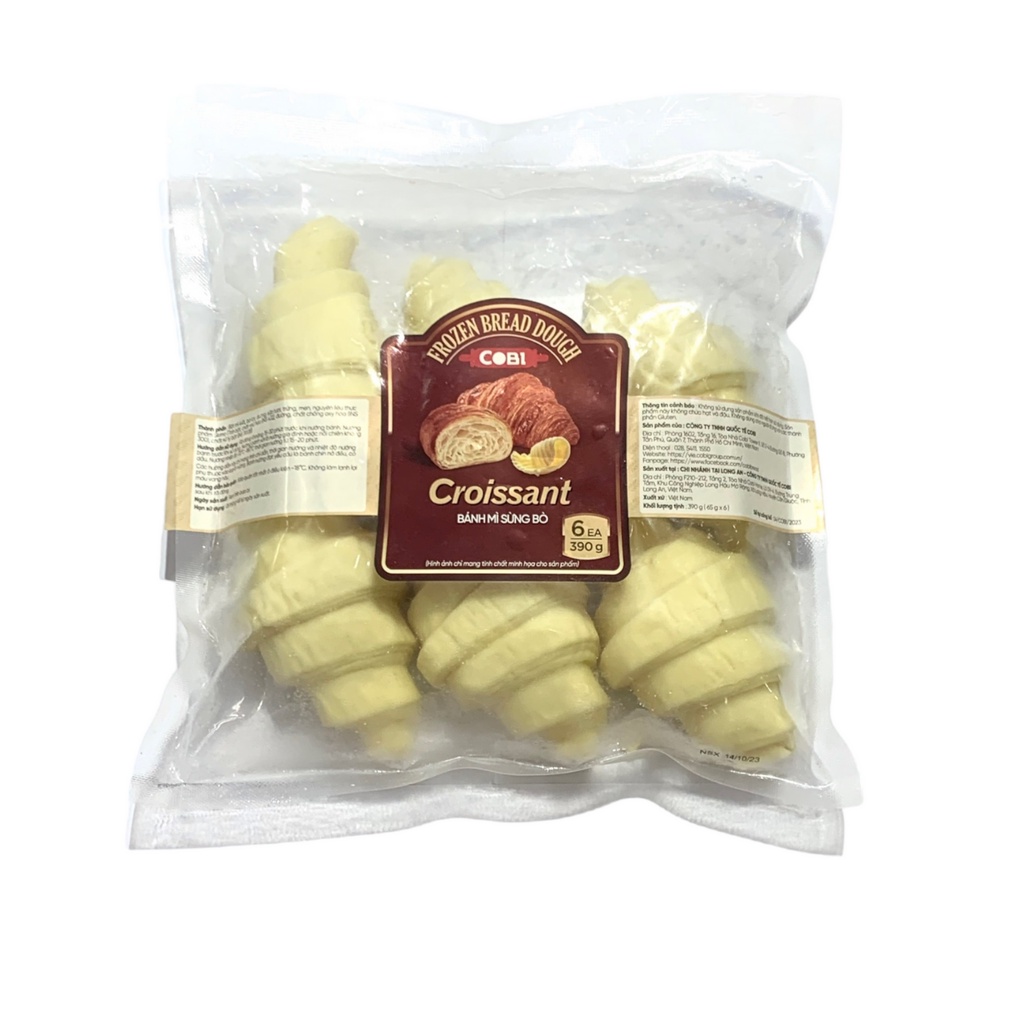 Bánh sừng bò Croissant đông lạnh Cobi túi 390g