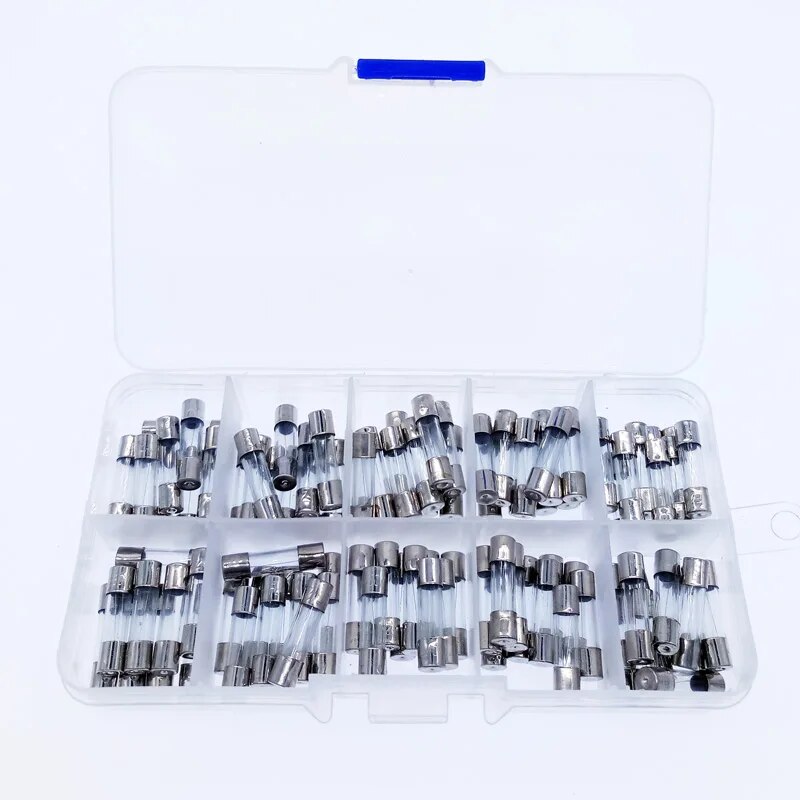 【Worth-Buy☊】 Bộ cầu chì thủy tinh ngắt nhanh 100 chiếc miễn phí 5x20mm 0,2a 0,2a 0,2a 1A 2A 3A 5A 8A 10A 15A 20A