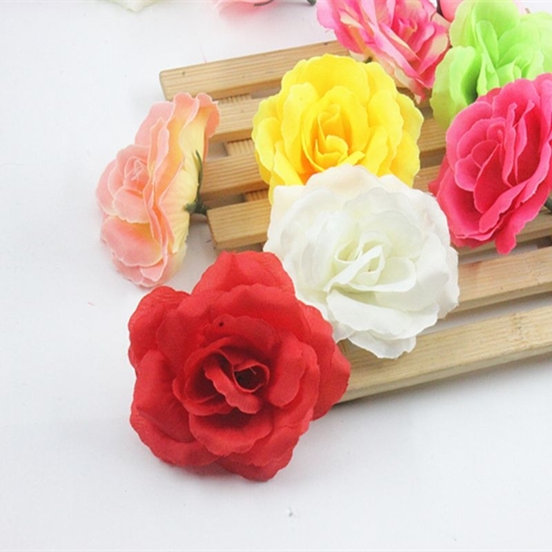 Combo 10 bông hồng lụa trang trí.