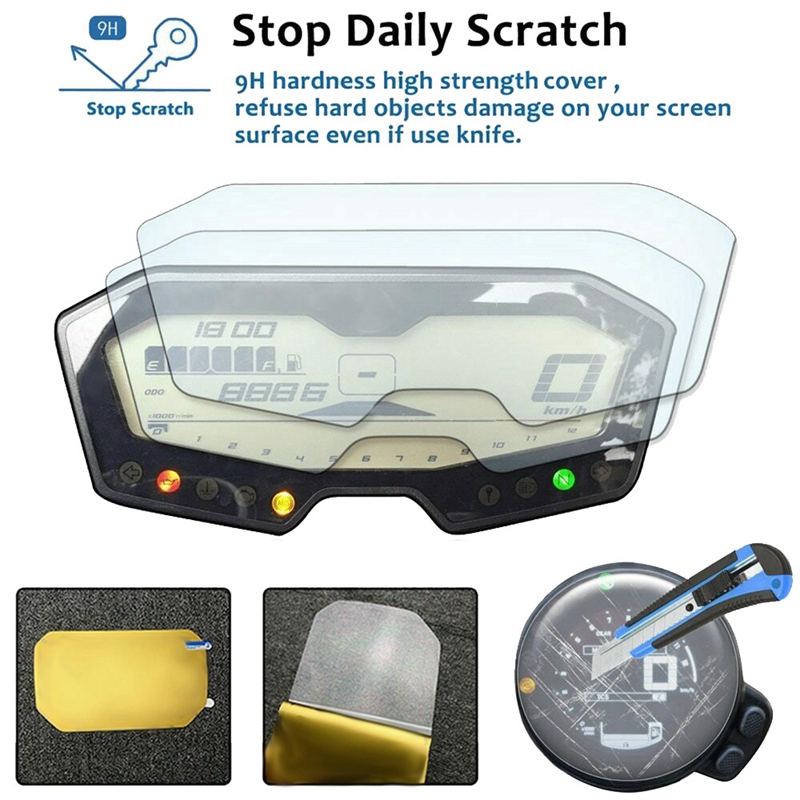 for Yamaha MT-07 FZ-07 2013-2017 Motorcycle Instrument Blu-Ray Scratch Protection Film Dash Board Screen Protector