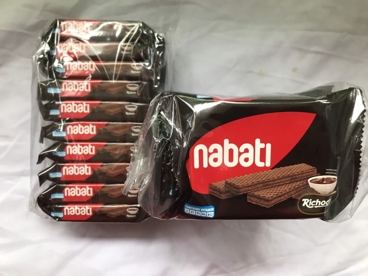 Bánh Kem Xốp 20g Sôcôla Richoco Nabati Chocolate Cream Wafer Lốc 10 gói x
