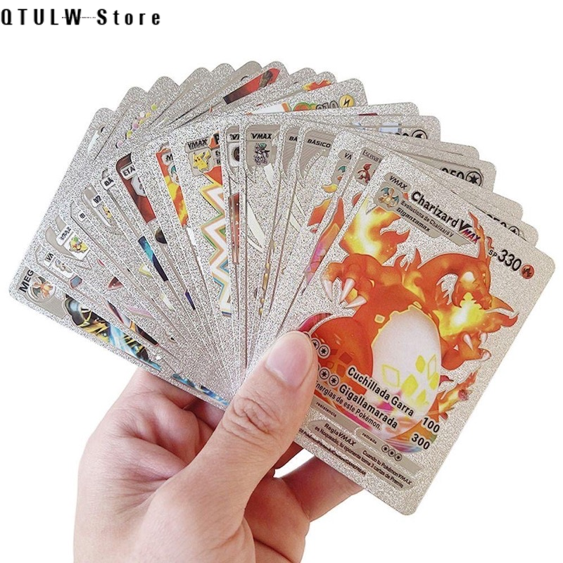 Thẻ Bài Pokemon mạ vàng bạc đen set 1 gói 10 thẻ vàng Pokemon chất lượng cao thú vị cho trẻ em miễn 