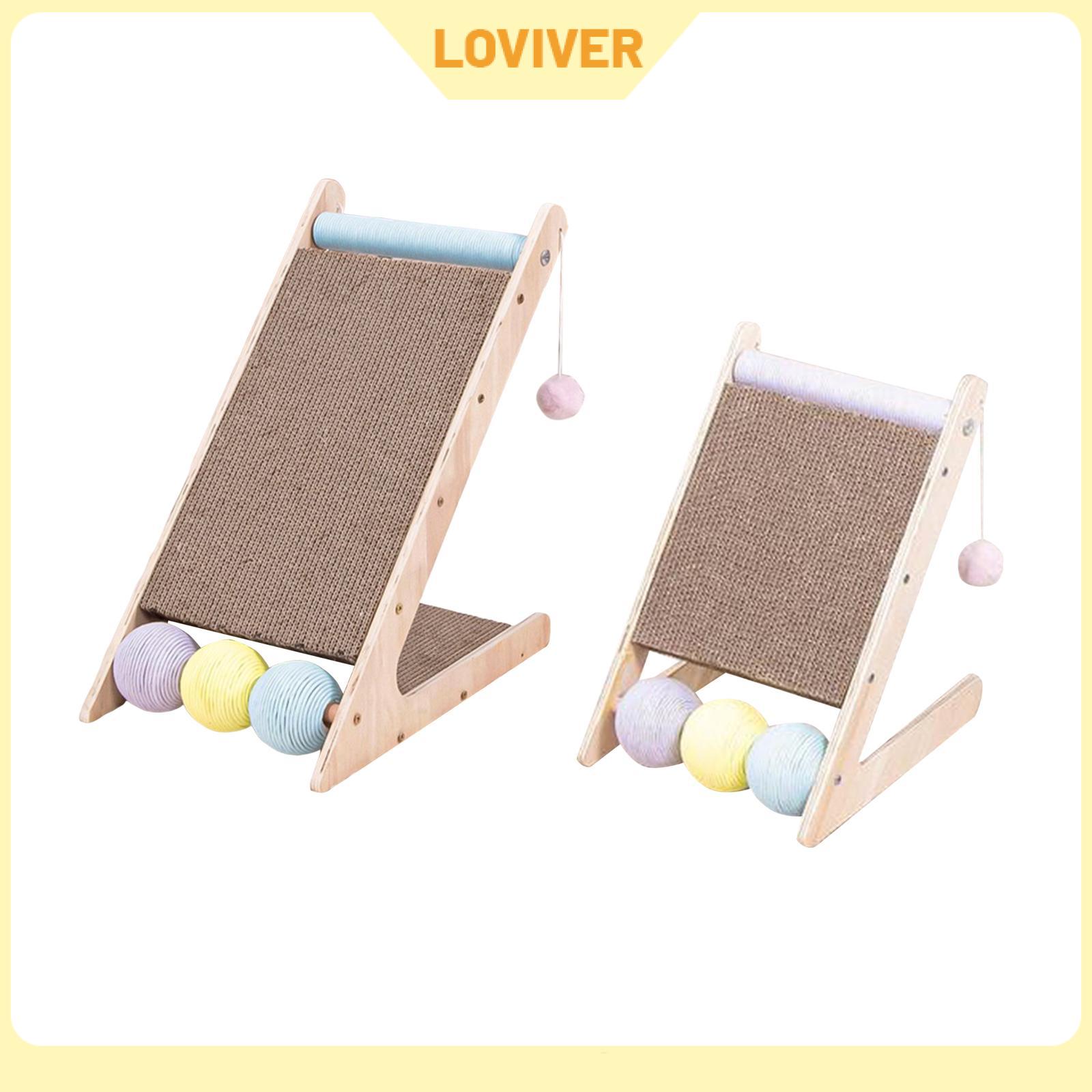 Cat Scratcher Ramp Scratch Pad Furniture Wooden Cat Furniture Scratching Board Toy Balls for Grind Claw ราคา 1,402 บาท*ส่งฟรี