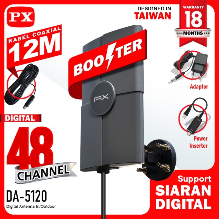 PROMO TERBARU - ANTENA TV DIGITAL PX 5120 - INDOOR DAN OUTDOOR TERBAIK TAIWAN TERMURAH