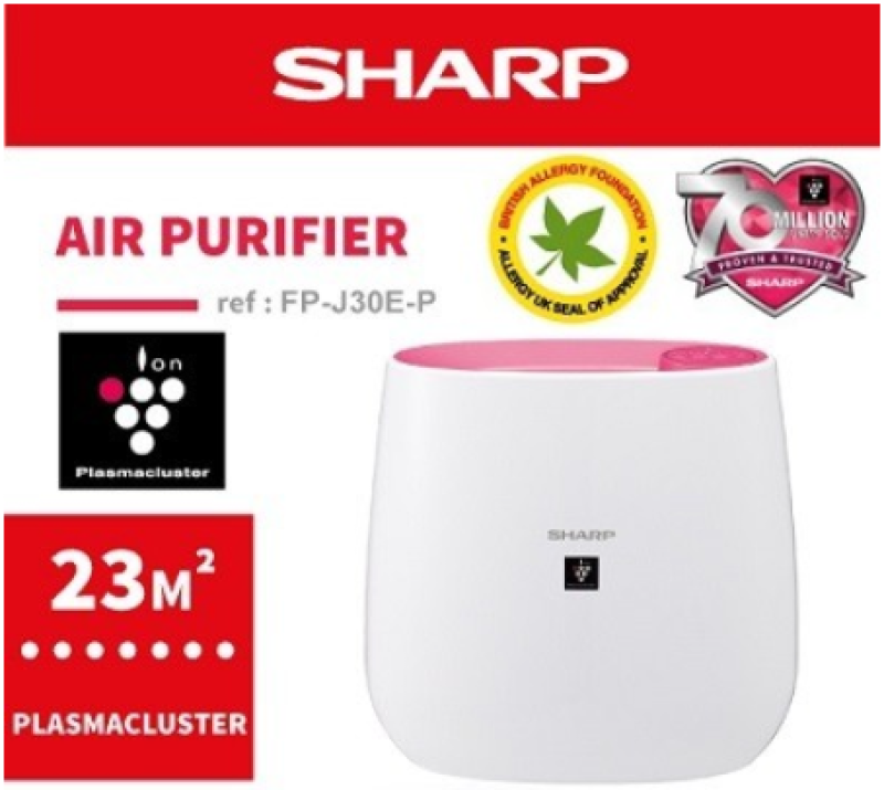 SHARP FP-J30E 23m² PINK PLASMACLUSTER AIR PURIFIER Singapore