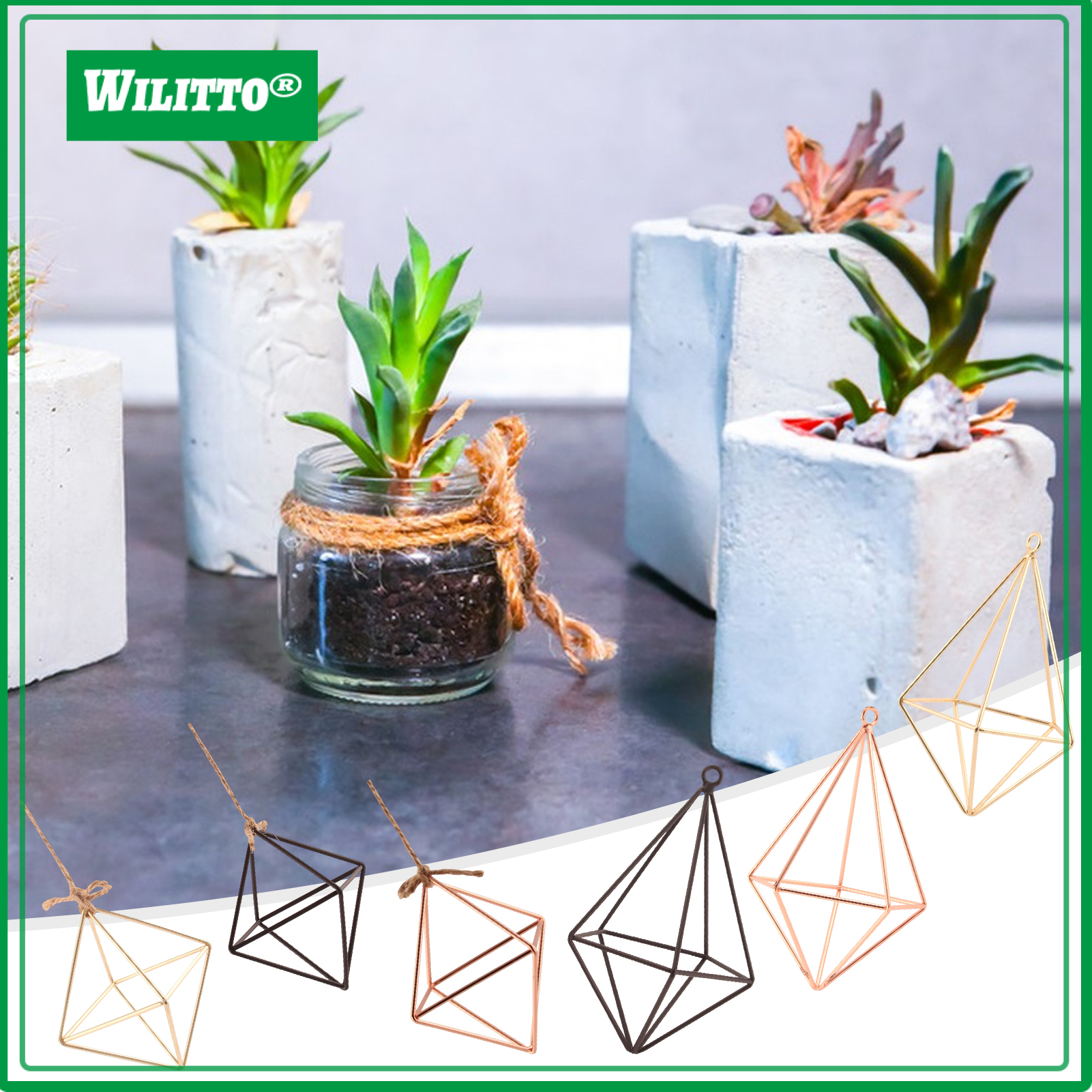 Propagation Stations Glass Terrarium Plant Geometric Shape Plant Iron Stand Air Plant Holder Home Office Decor ราคา 60 บาท*ส่งฟรี