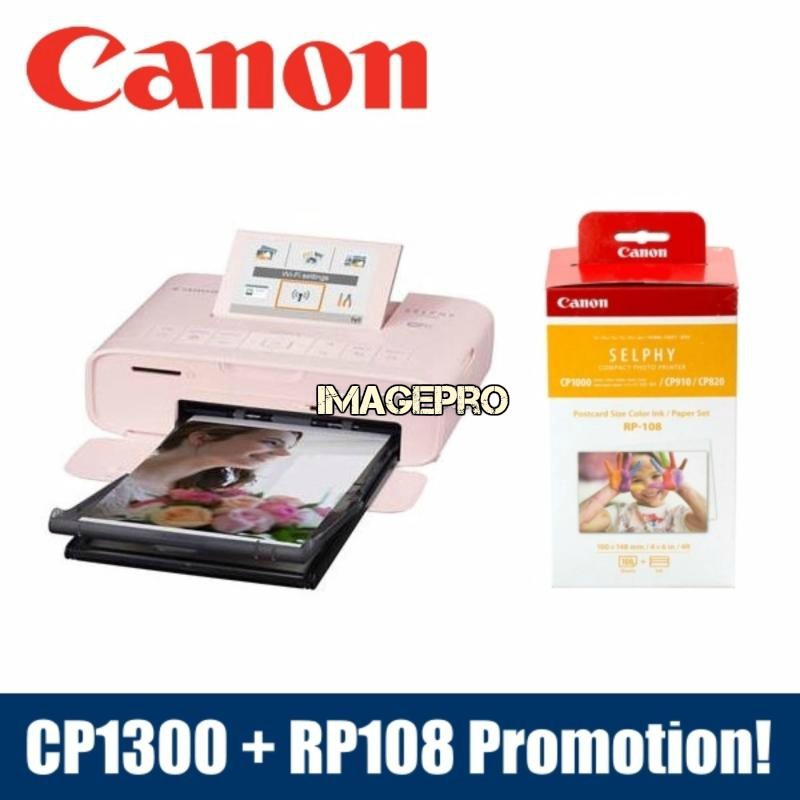 Canon Selphy CP-1300 Printer with Rp-108 Selphy Compact Photo Paper Singapore