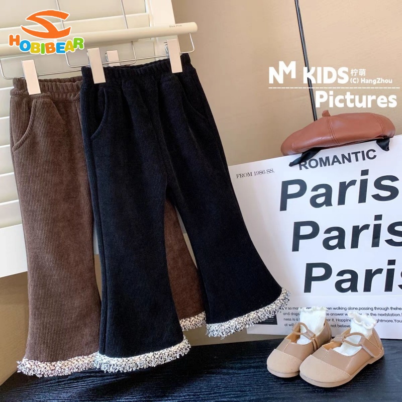 HOBIBEAR Children's pants Girls' casual pants bell-bottom pants one velvet ราคา 221 บาท*ส่งฟรี