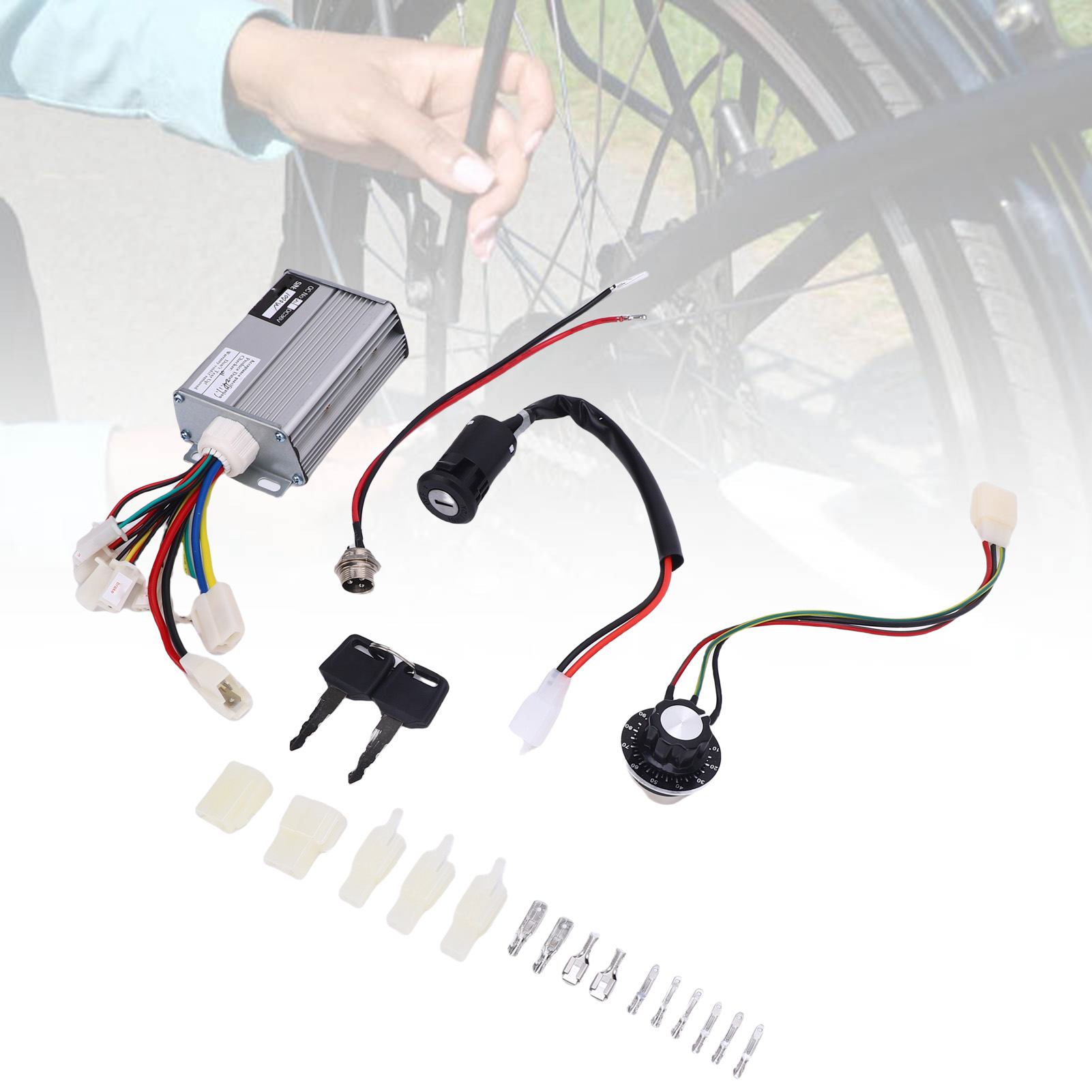 Xe tay ga Bộ điều khiển tuyệt vời bảng mạch Vỏ hợp kim nhôm cao xoắn đầu ra ba bánh bộ động cơ Thiết bị điều khiển tốc độ để sửa chữa