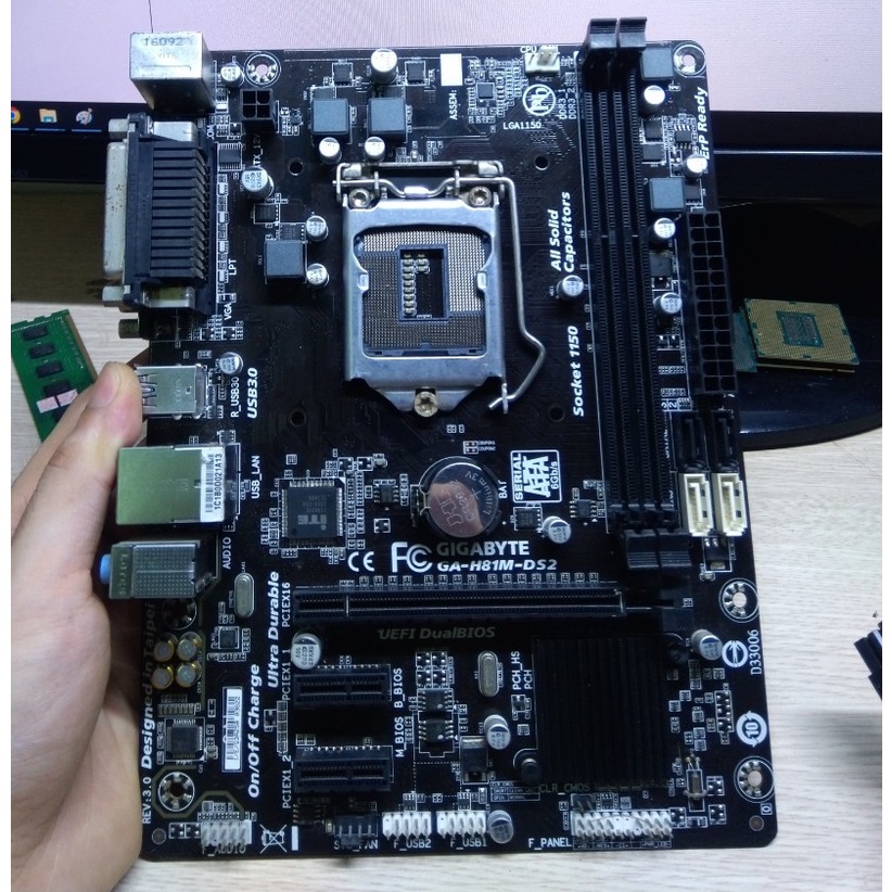 Main Gigabyte H81M-DS2 zin . .Main chính hãng bóc máy văn phòng,quán net