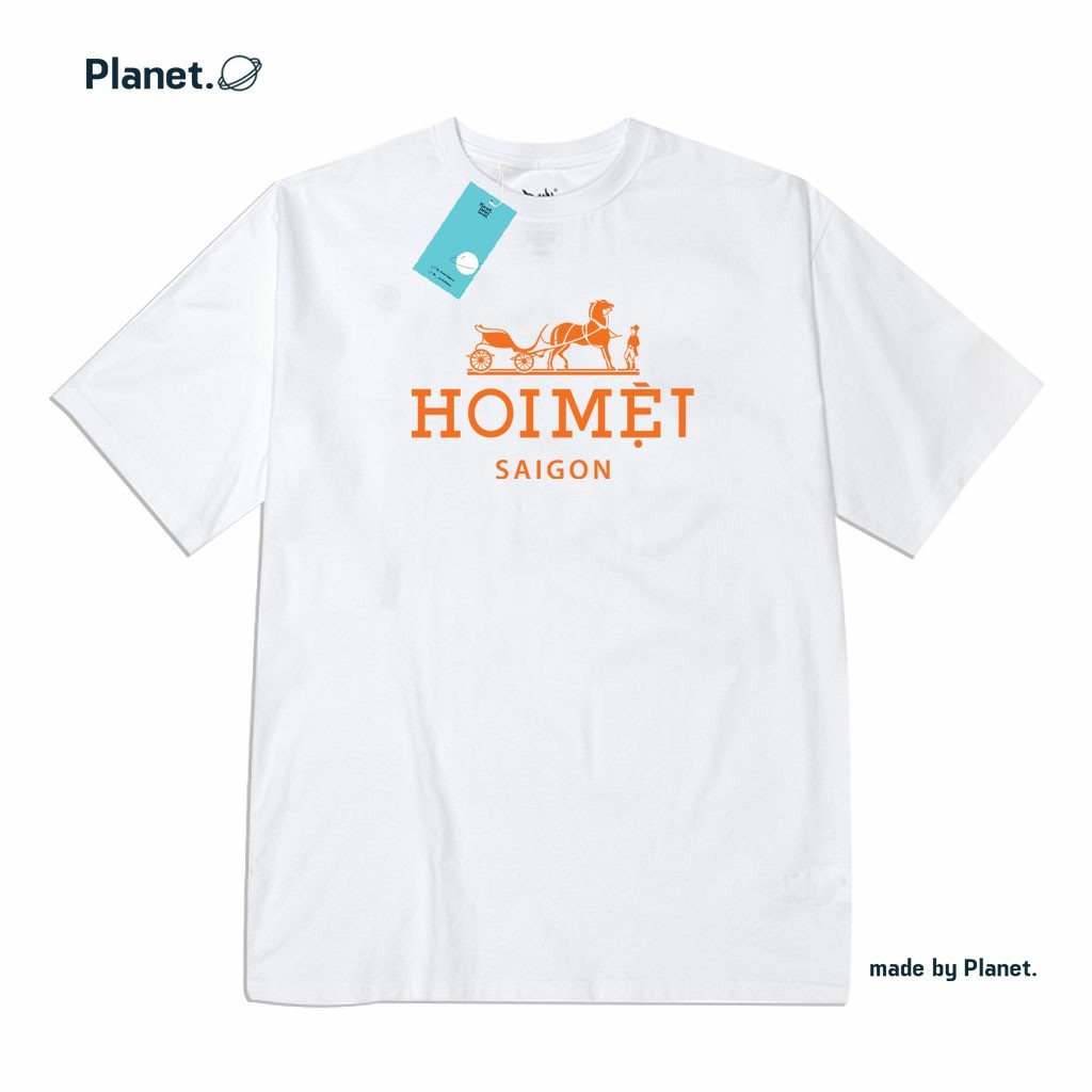 Áo thun tay lỡ HÀI HƯỚC HƠI MỆT 100% cotton 2 màu đen/trắng - áo thun oversized Planet form rộng