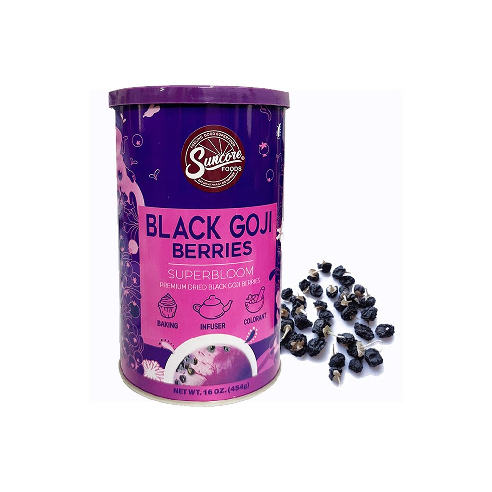 Hắc kỷ tử Mỹ Suncore Food Black Goji Berries hộp 454g - Micado Hà Nội