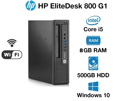 Hp Elitedesk 800 G1 mini pc i5 4th Gen 8GB Ram 500GB hdd win 10 pro with WIFI Dongle(Refurbished)
