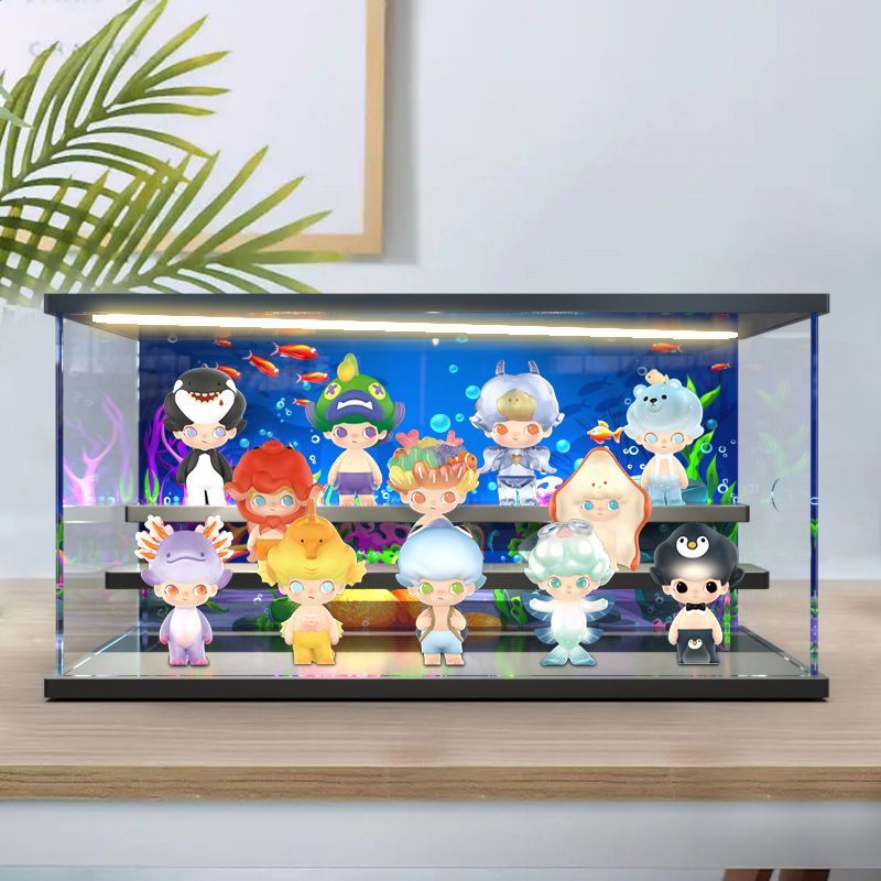 Hộp bảo quản đồ chơi chống bụi hình bong bóng POPMART Mart DIMOO hồ cá hộp hiển thị độ nét cao