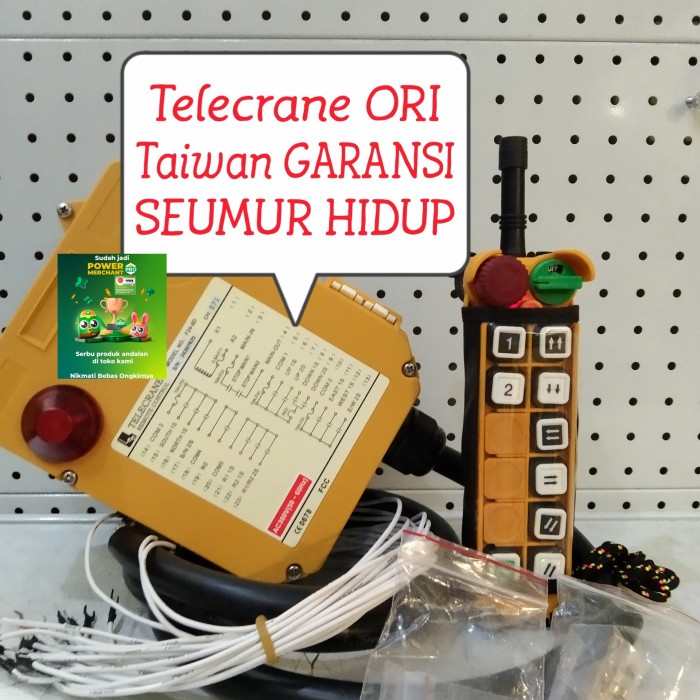 PROMO- REMOTE WIRELESS 8 POINT DOUBLE SPEED FOR HOIST CRANE, TELECRANE F24-8D - MINAMIA SHOP Harga 16,197,000 rupiah*Gratis Ongkir