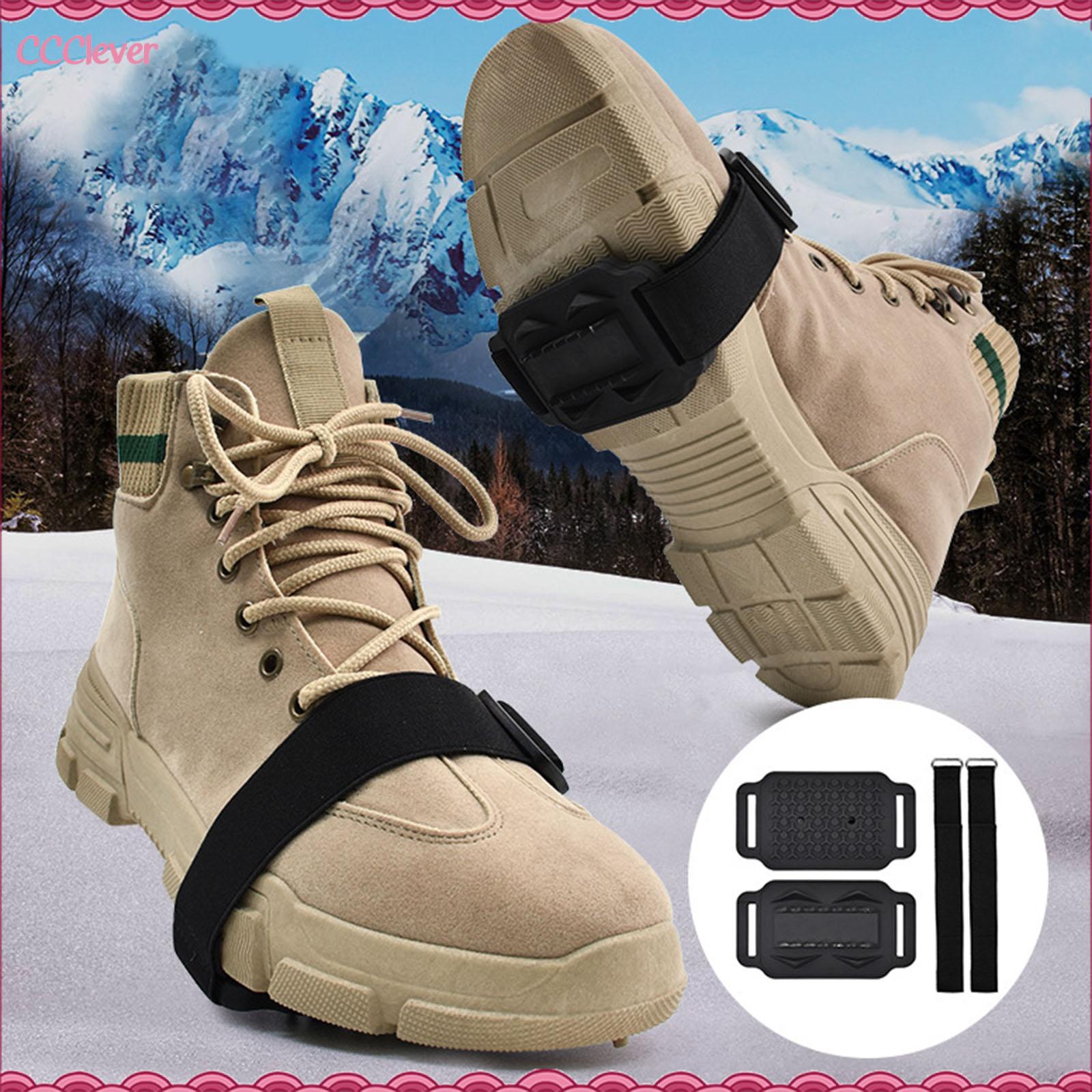 CCclever hàm kẹp Tuyết ICE grippers giày dép crampons xách tay Giày Ice Vân Đế nhô ra cho khởi động mùa đông leo núi leo núi đi bộ đường dài