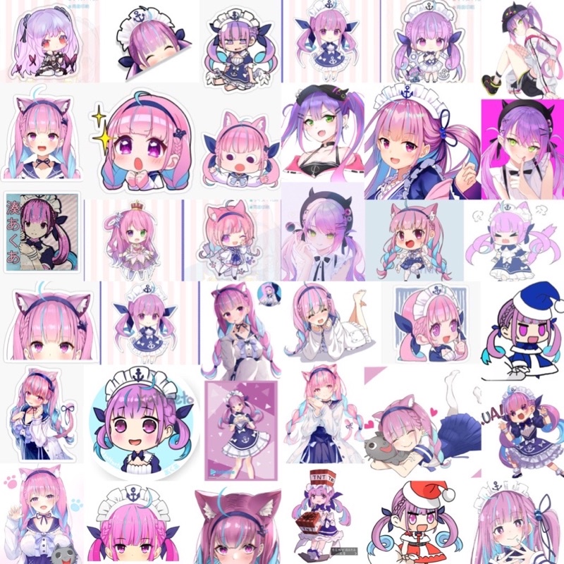 Ảnh dán Sticker Aqua Hololive /hình dán decal Vtuber Aqua Hololive