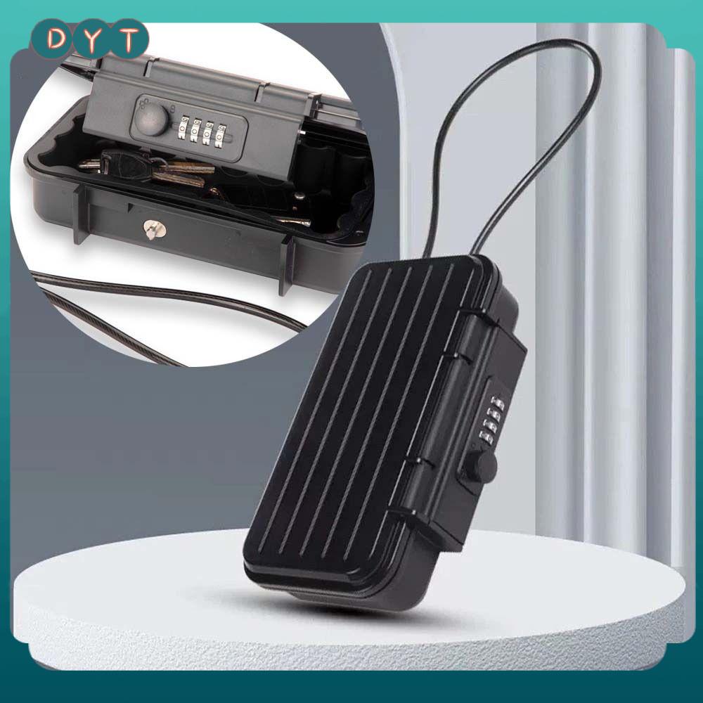 DYT Mật khẩu 4 chữ số Hộp An toàn bãi biển Không thấm nước Đựng đồ Hộp khóa an toàn Di động Có thể tháo rời Hộp khóa điện thoại Xe ký túc xá tại nhà