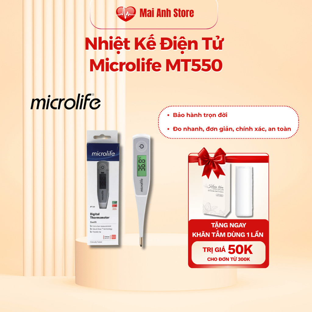 Nhiệt Kế Điện Tử Dạng Bút MICROLIFE MT550 Đo Nhanh, Chính Xác Bảo Hành Trọn Đời 1 Đổi 1