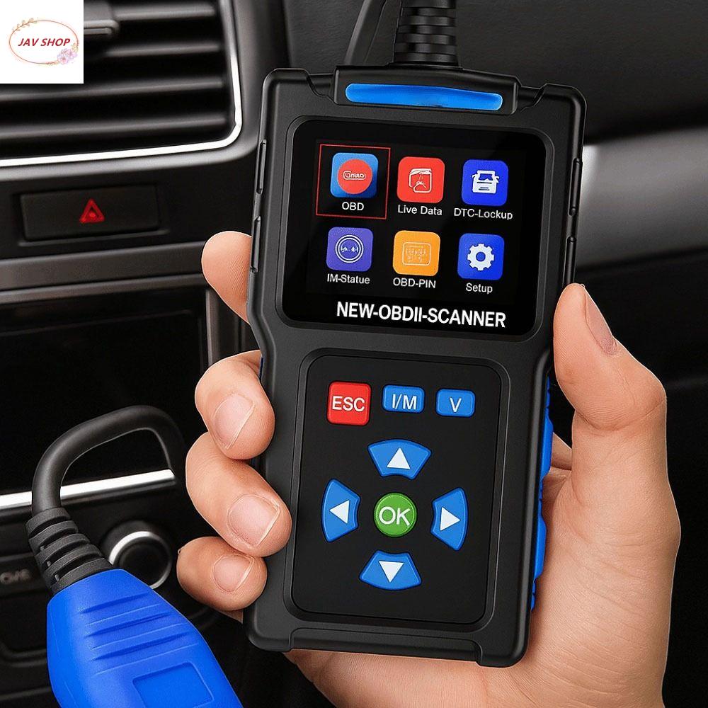 JAV5134 Màn hình màu Dụng cụ chẩn đoán lỗi ô tô T200 Màn hình kỹ thuật số Dữ liệu trực tiếp Đầu đọc mã xe Người kiểm tra Xóa đèn báo động động cơ Máy quét OBD2 Kiểm tra ô tô