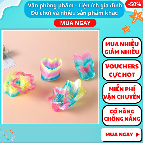Combo 2 lò xo đồ chơi cho bé loại lớn giá rẻ ✓ lò xo cầu vòng✓ Nguyễn Thùy Store