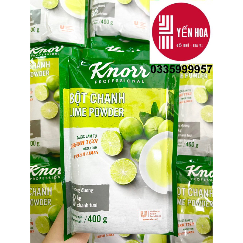 1 gói - 400g Bột chanh Knorr Lime Powder - Mẫu Mới Date Mới