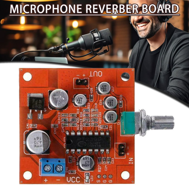 Unvug PT2399 Micro Reverb tấm vang bảng Preamplifier DC 6V15V