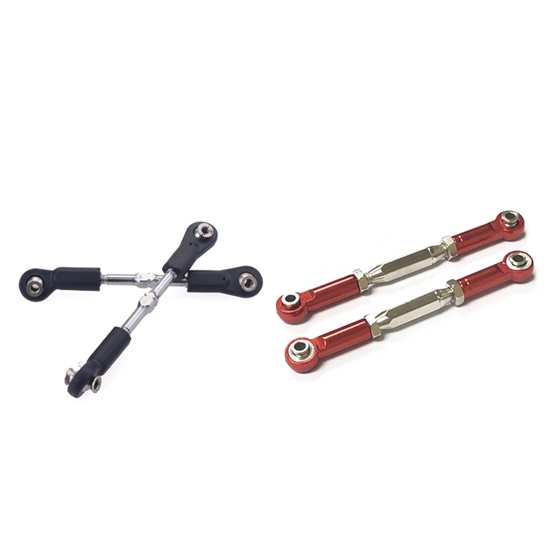 for TRAXXAS Slash 4X4 Steering Turnbuckle Toe Link Camber with 2Pcs 8124 75-85mm Steering Rod for 1/8 Zd Racing 9116