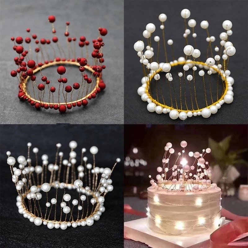 Cake Topper Realistic Looking Rust-proof Metal Crown Cake Topper Royal  Themed Baby Shower Decoration For Home