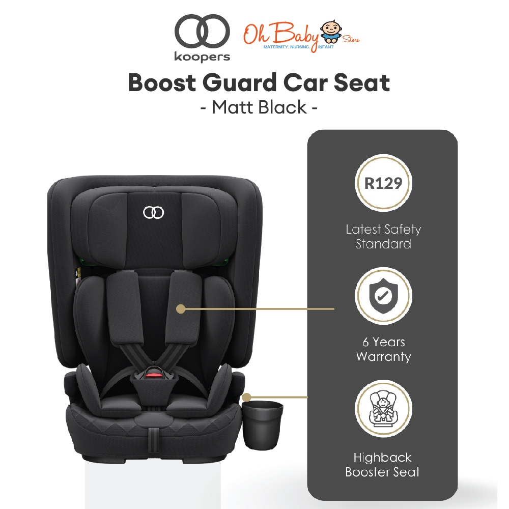 Koopers Boost Guard Booster with Harness Car seat for Kids 76-150cm | Isofix Installation