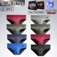 WAKER  COD  4/8/12PCS Mens  Soft Cotton Brief Plus Size Elastic Soft Cotton  Seamless Breathable Underwear Moisture Absorbent Innerwear