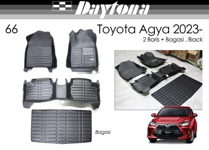 DAYTONA KARPET 5D TOYOTA AGYA 2023- - RED MARKEET Harga 1,090,000 rupiah*Gratis Ongkir