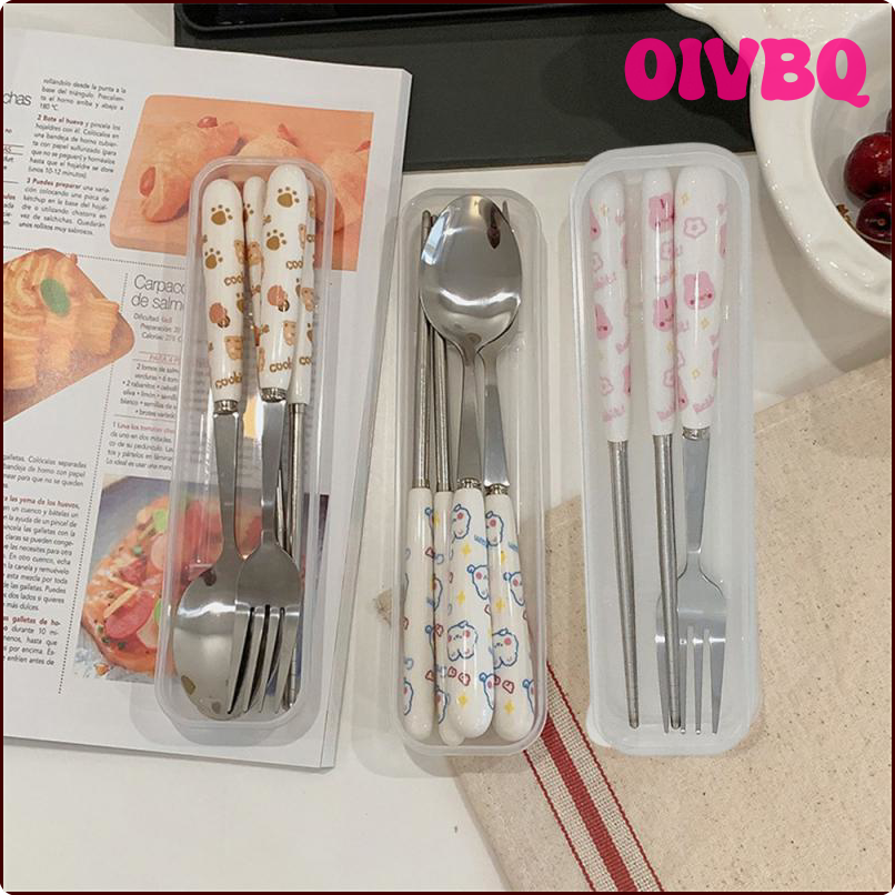 OIVBQ Ceramic Spoon Portable Innovative Cute And Convenient Tableware Set Best Salesperson Kitchen Utensils Dessert Spoon Durable PAONC