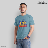 Azura Tshirt Pixar Original Toy Story Basic Logo Crayon Effect Dusty Blue Dewasa