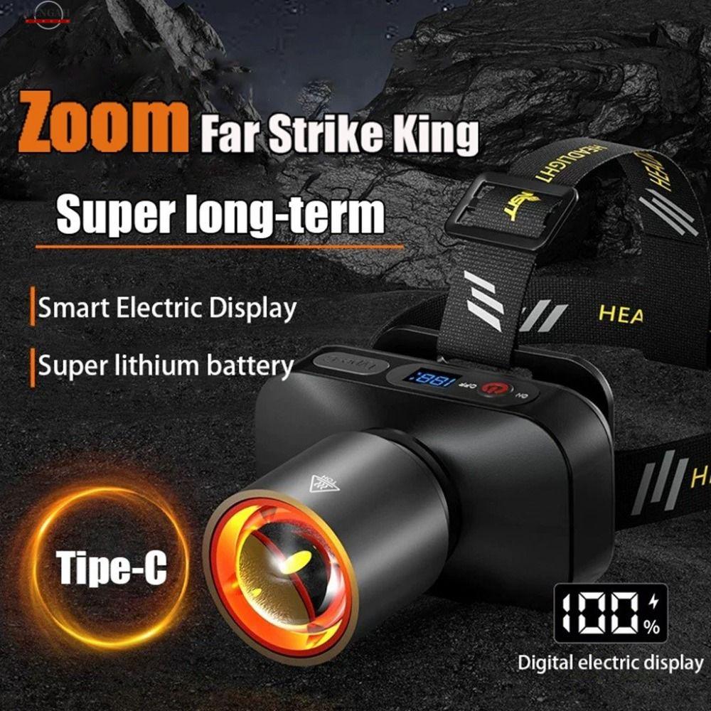 PENGA Công suất cao Đèn pha siêu sáng Chống thấm nước Siêu sáng Đèn pin LED Đèn pin đội đầu Đeo đầu Đèn đầu câu cá Ngoài trời